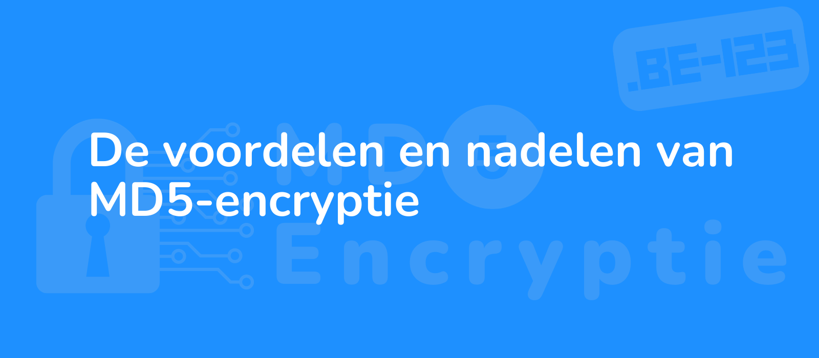 the description for the representative image of the title de voordelen en nadelen van md5 encryptie could be illustration comparing advantages and drawbacks of md5 encryption with lock and key symbolizing security informative and concise