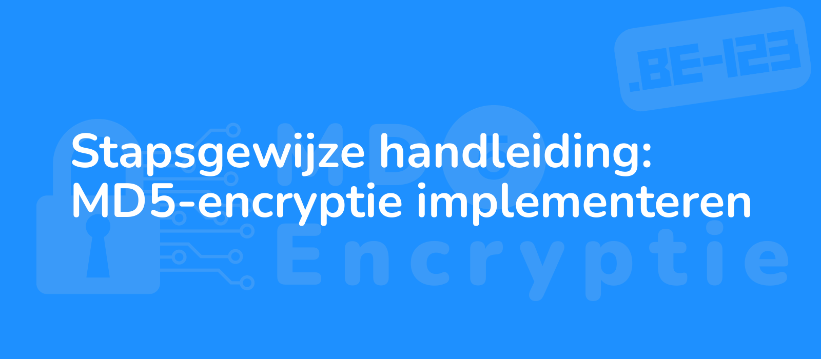 step by step guide implementing md5 encryption